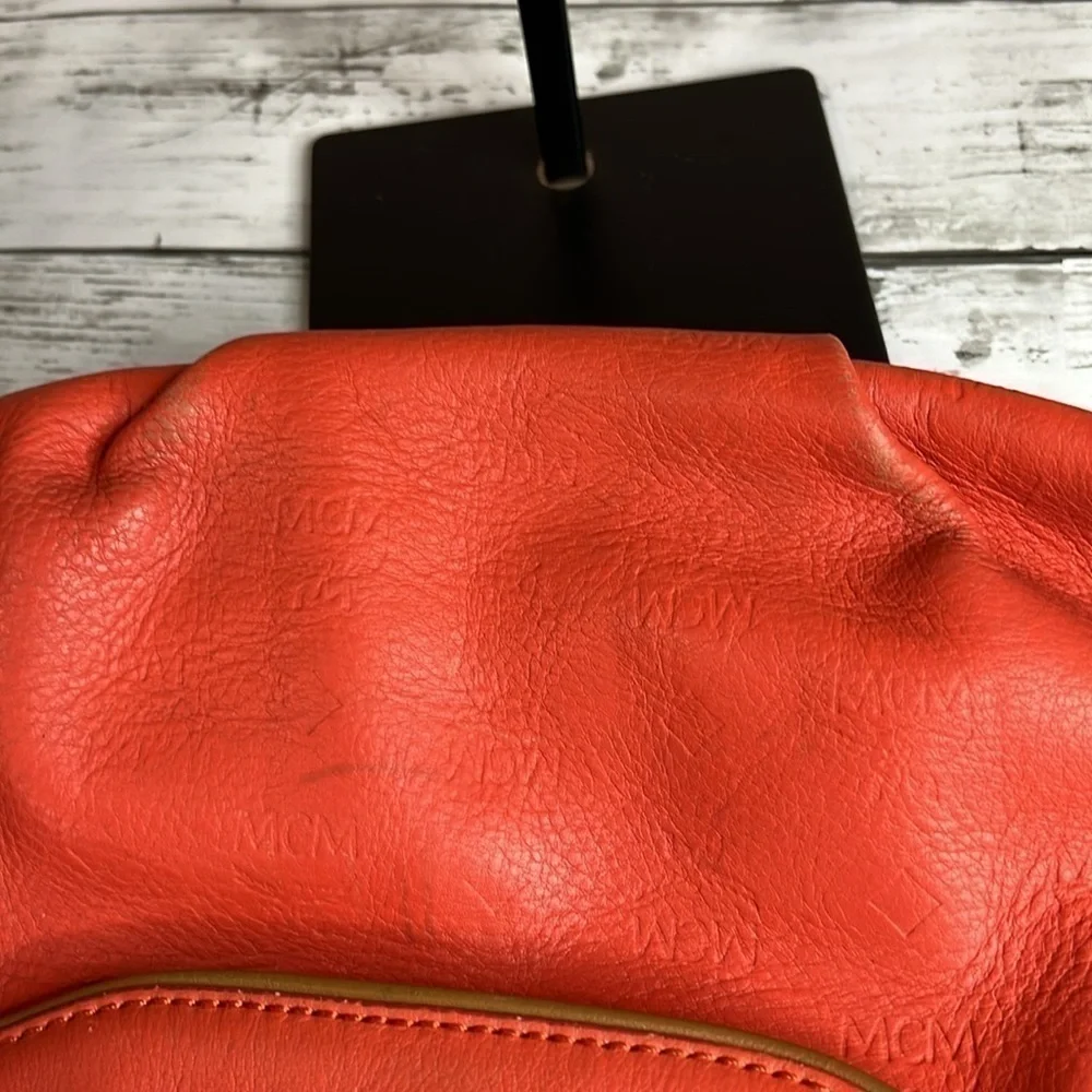 MCM Orange Leather Bag